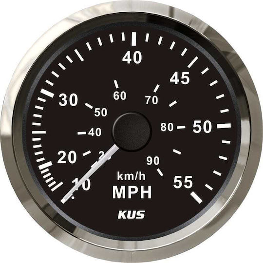 Eval Μιλιόμετρο Σκάφους Μιλιομετρο 55mph Ανοξείδωτο Μαύρο