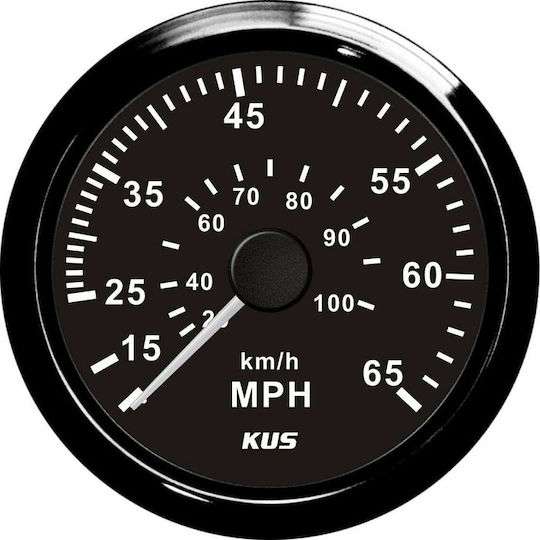 Eval Boat Mileometer Boat Speedometer 65Mph Black