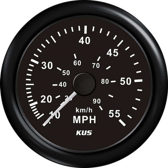 Eval Boat Mileometer Boat Speedometer 55Mph Black