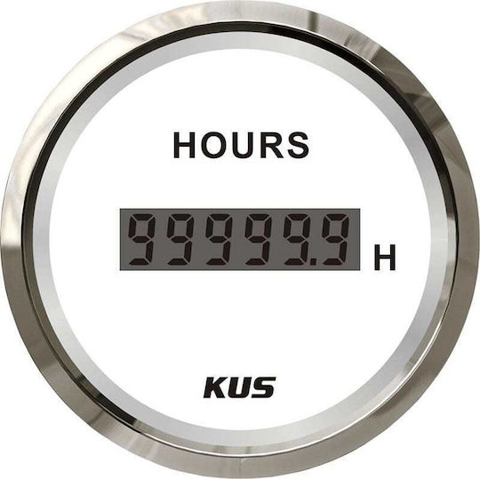 Eval Bootsmotoruhr Digitaler Edelstahl-Weißer Tachometer
