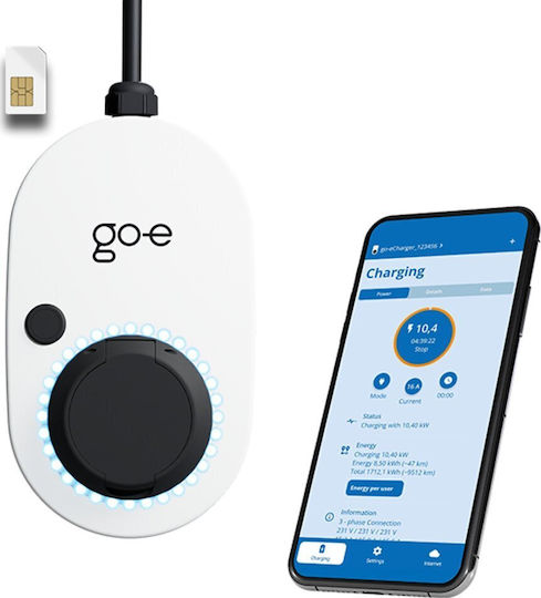 Go-e Gemini 2.0 Wall Mounted Three-Phase 22kW Charging Station Type 2