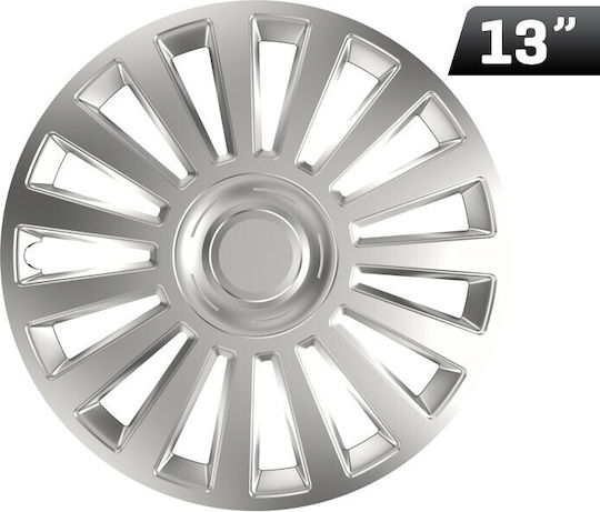 AMiO Τάσι Αυτοκινήτου Hubcap Luxury 1τμχ 13" Ασημί /AM