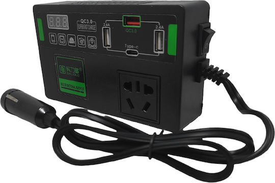 Car Inverter Modified Sinewave for 12V DC with 4xUSB
