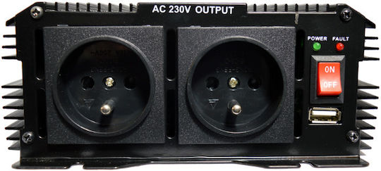 Volt Invertor Auto Modificat Sine Wave 1300W pentru Convertirea 12V DC în 230V AC