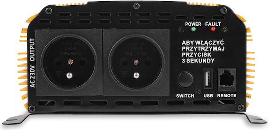 Volt Polska Inverter Αυτοκινήτου 1200W για 12V DC