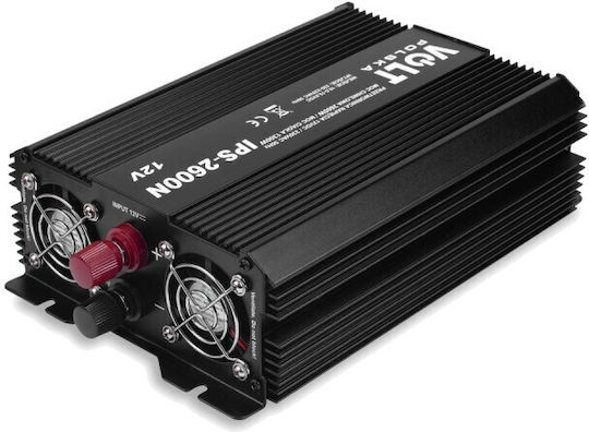 Volt Polska Inverter Αυτοκινήτου Τροποποιημένου Ημιτόνου 1300W για 12V DC