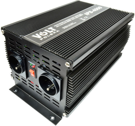 Volt Inverter Αυτοκινήτου Τροποποιημένου Ημιτόνου 2000W για Μετατροπή 12V DC σε 230V AC