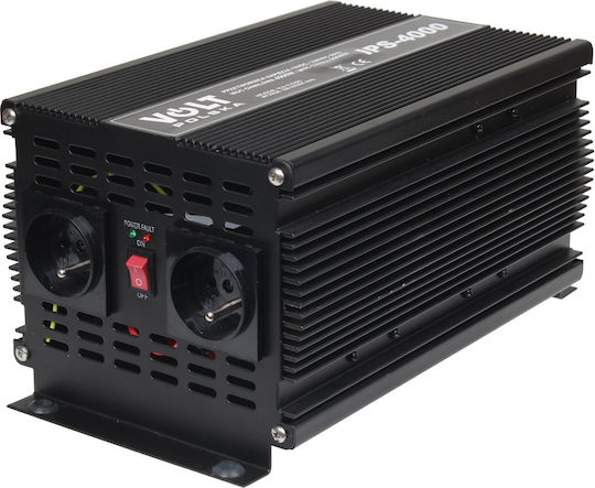 Volt Inverter Αυτοκινήτου Τροποποιημένου Ημιτόνου 2000W για Μετατροπή 12V DC σε 230V AC
