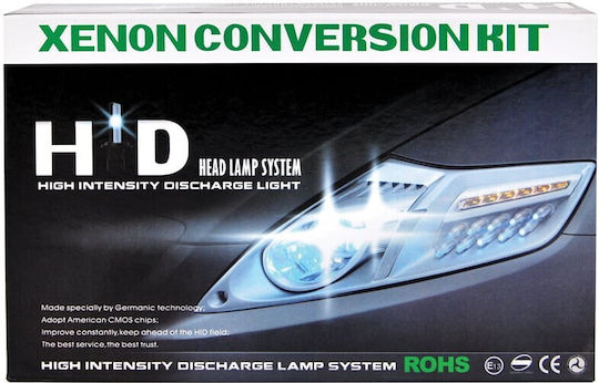 Autoline Xenon Σετ Φωτισμού Αυτοκινήτου HID Kit Xenon H1 12V 6000K Ψυχρό Λευκό