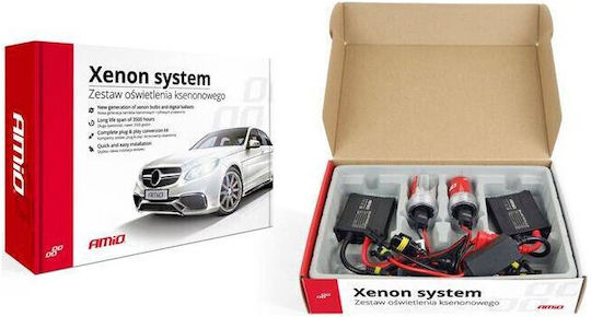 AMiO Xenon Σετ Φωτισμού Αυτοκινήτου H1 12V 8000K Ψυχρό Λευκό