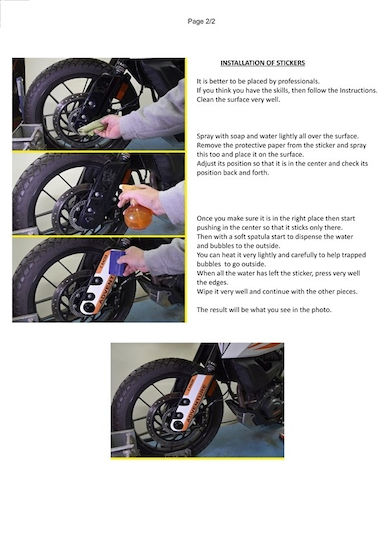 C-Racer Protecții ax furcă motocicletă KTM 390 Aventură Alb