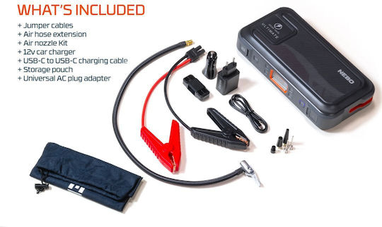 Nebo Portable Car and Motorcycle Battery Jump Starter 1500A with Flashlight 12V