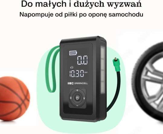 Green Cell Tragbarer Batterie-Starter Auto & Motorrad 8000mAh mit Power Bank / Taschenlampe 12V