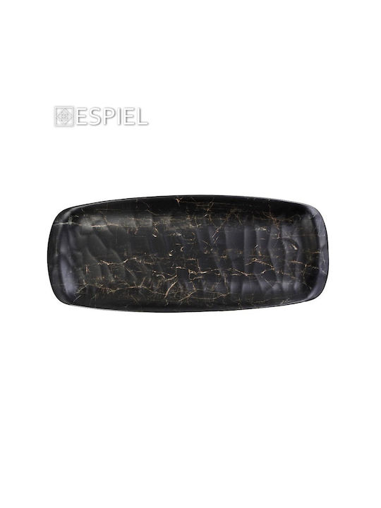 Espiel Black Wood Serving Platter Rectangular Black 20.5x8.5cm