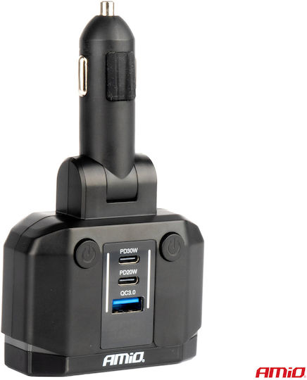 AMiO Car Cigarette Lighter Adapter 12V - 24V