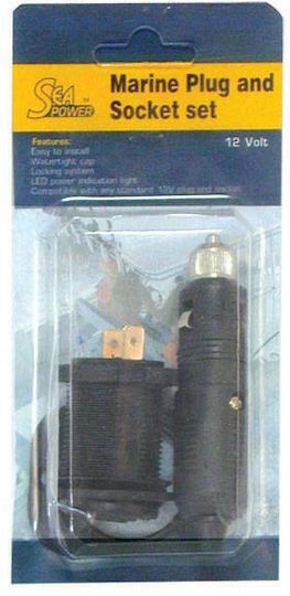 Lalizas 12V Stromempfänger-Set mit weiblicher und männlicher Steckdose