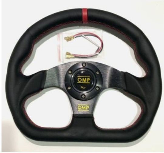 Suet Car Steering Wheel with 32cm Diameter Black/Black