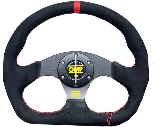 Suet Car Steering Wheel with 32cm Diameter Black/Black