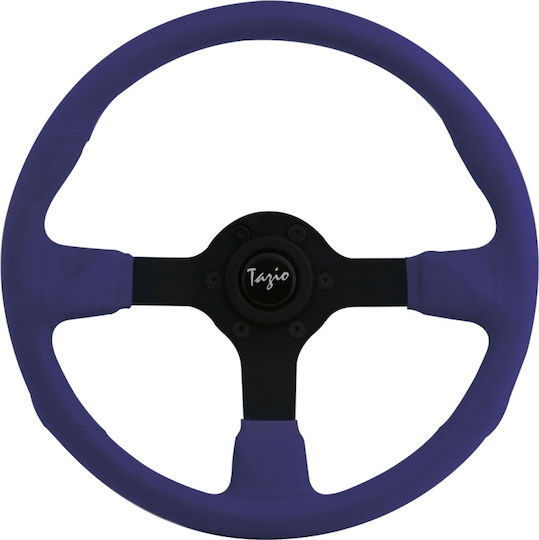 SWM 521 Three Spoke Car Steering Wheel with 35cm Diameter P.u Black/Blue