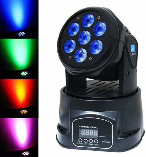 ACP Φωτορυθμικό LED PAR DMX με Ρομποτική Κεφαλή RGBW