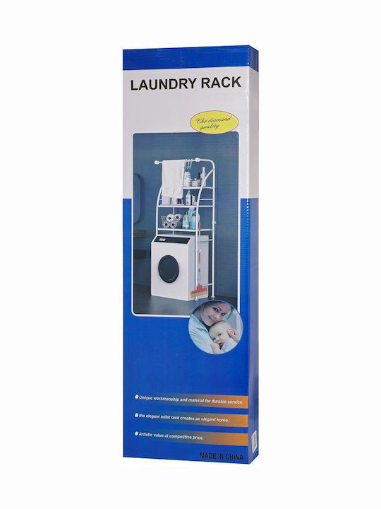 Home Use Ραφιέρα Μπάνιου Huh-0222 3 Ράφια Μεταλλική 65x25x175cm Λευκή Home Use
