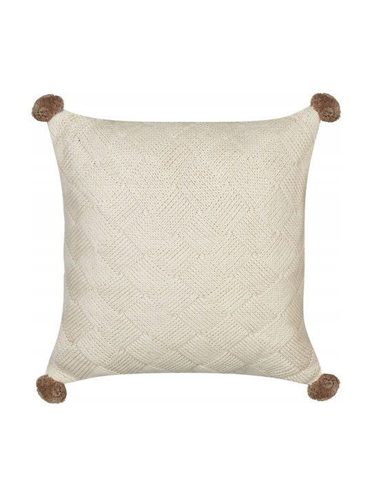 Set 2 Cotton Cushions Beige Oberonia 45 X 45 Cm Lumarko