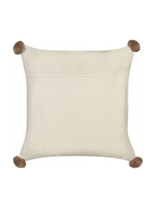 Set 2 Cotton Cushions Beige Oberonia 45 X 45 Cm Lumarko
