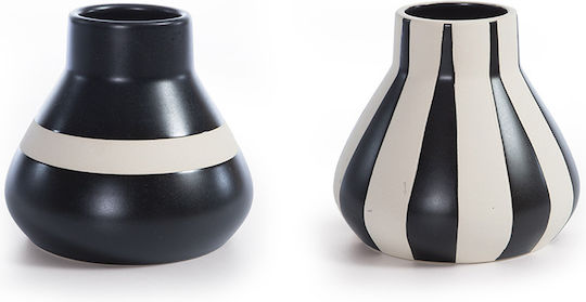 Декоративна керамична ваза Nef-nef Homeware Platense черна 15.5x14.2