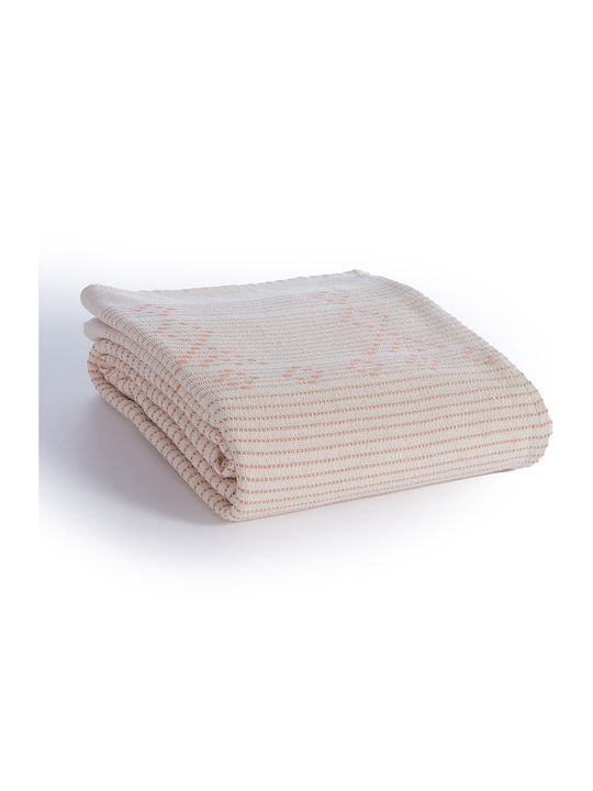 Nef-Nef Homeware Resan Ριχτάρι Τετραθέσιου Καναπέ 180x350εκ. Ροδακινί