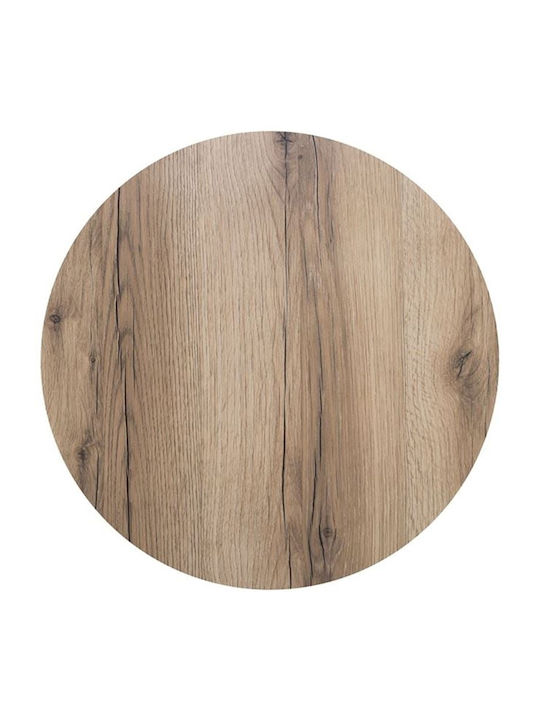 Hpl High Pressure Laminated Επιφάνεια Τραπεζιού Απόχρωση Natural Wood Εξωτερικού Χώρου Φ120cm/12mm Ε117 441