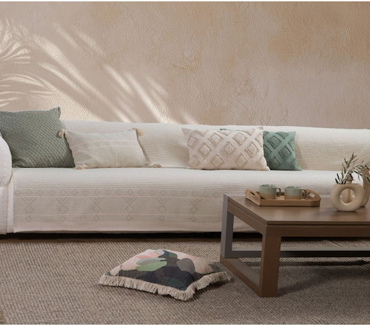 Nef-Nef Homeware Resan Cuvertură Pentru Canapea 3 Locuri 180x300 cm Piersică