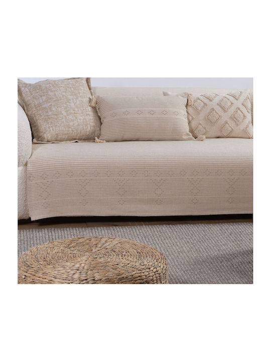 Nef-Nef Homeware Resan Ριχτάρι Τριθέσιου Καναπέ 180x300εκ. Peach