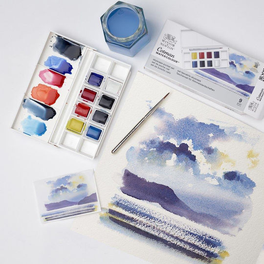Winsor & Newton Cotman Νερομπογιά Πολύχρωμο με Πινέλο