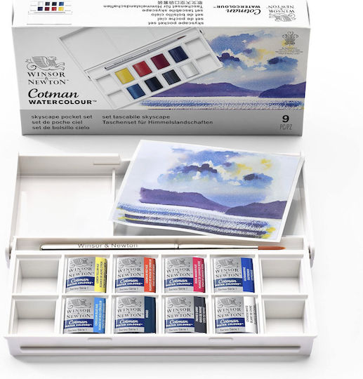 Winsor & Newton Cotman Νερομπογιά Πολύχρωμο με Πινέλο