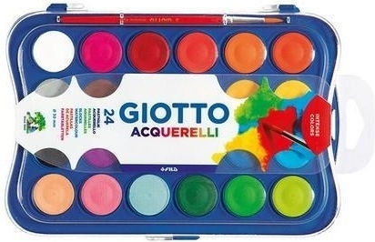 Giotto Комплект Акварели Пъстри с Четка 12бр