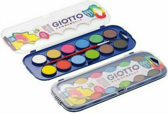 Giotto Комплект Акварели Пъстри с Четка 12бр