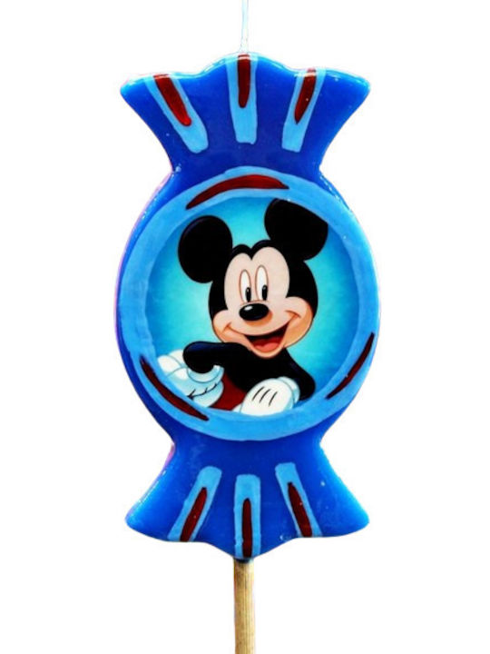 Πασχαλινή Λαμπάδα Mickey Στρογγυλή 19εκ. Γαλάζια