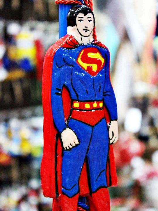 Λαμπάδα Superman Στρογγυλή Σούπερ Άνθρωπος Λαμπάδα Superman Στρογγυλή Σούπερ Άνθρωπος