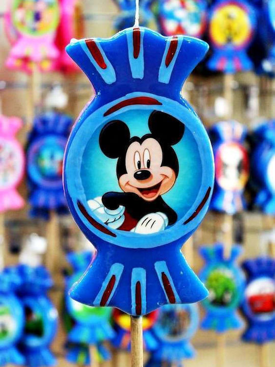 Πασχαλινή Λαμπάδα Mickey Στρογγυλή 19εκ. Γαλάζια