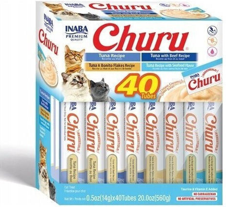 Inaba Churu Variety Box Tuna Cat Treats 40 X 14g