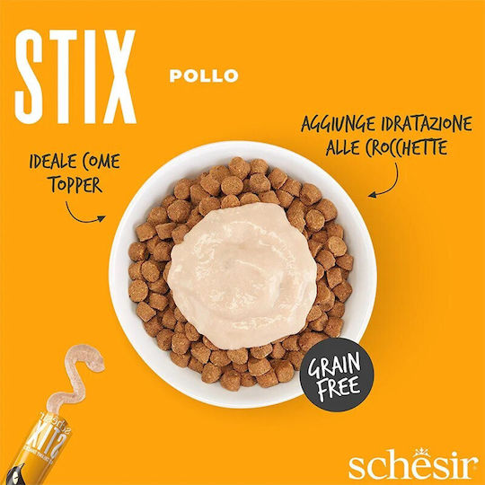 Schesir Cat Treats with Chicken for Adult Cats 1 Piece 15g