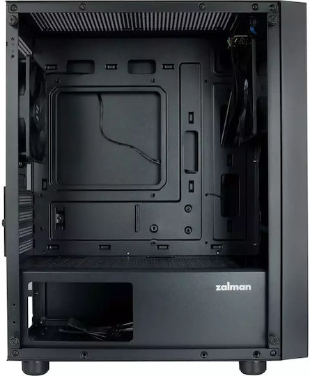 Zalman T3 Plus Gaming Mini Tower Carcasă PC cu Deschidere Laterală Neagră