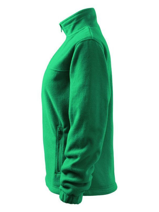 Women's Cardigan with Zipper Green