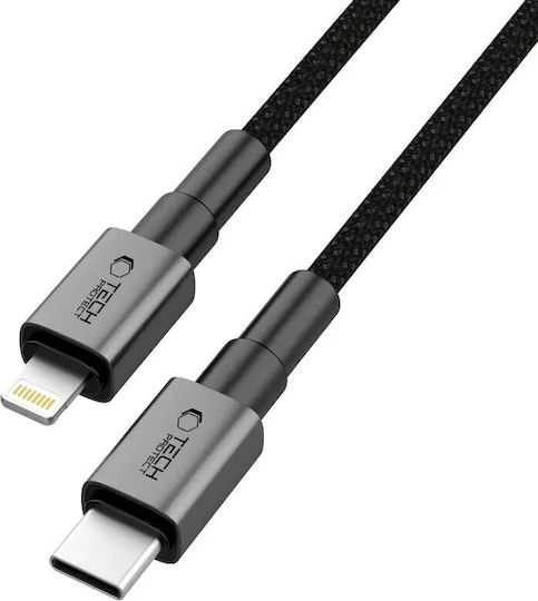 Tech-Protect Ultraboost Dna Редовна USB-C към Lightning кабел 27W Сив 0.25м
