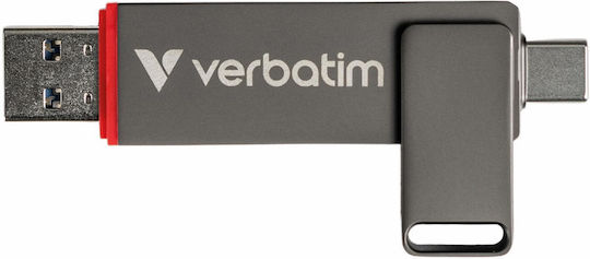 Verbatim Dual 1.0TB USB 2.0 Stick με σύνδεση USB-A & USB-C Γκρι