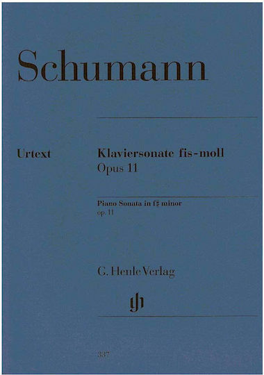 Robert Schumann Sonata pentru pian în fa diez minor Op 11 Henle Verlag Ediție Urtext
