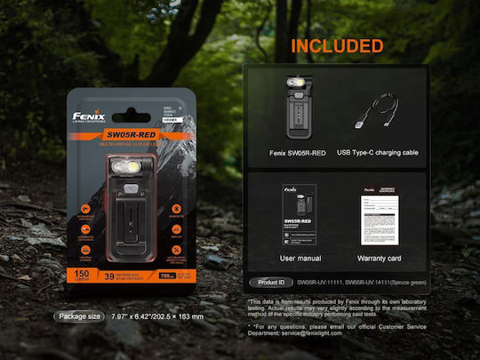 Fenix LED IPX6 с Максимална Яркост 200лм Зелен