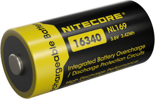 NiteCore Usb-c Rechargable Battery RCR123A Li-ion 950mAh 3.6V 1pcs