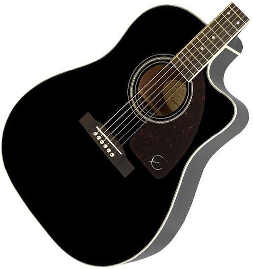 Epiphone Semi-acustic Chitară J-45 EC Studio Chitare acustice cu decupaj Negru