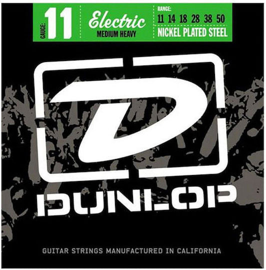 Dunlop Набор Струни За Електрическа Китара Никелова Рана 11 - 50